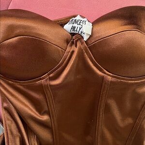Princess Polly Shimmering Bronze Corset